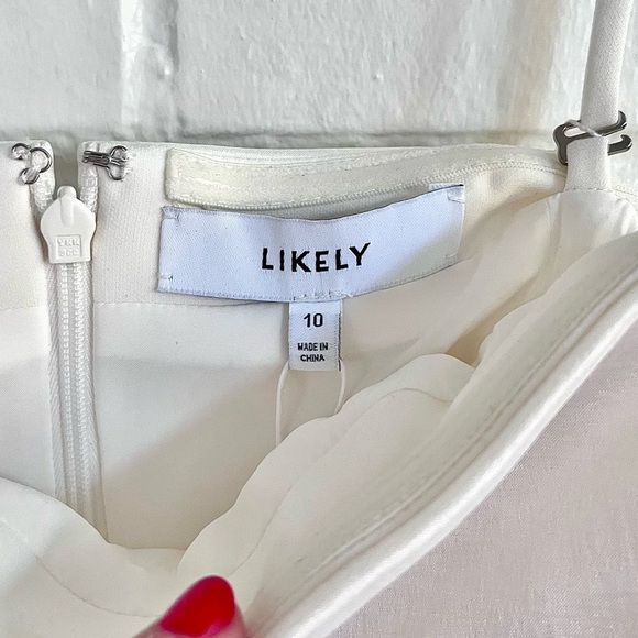 Likely | Capri Cold Shoulder Mini Dress in White, SZ 10 NWT - Picture 8 of 10